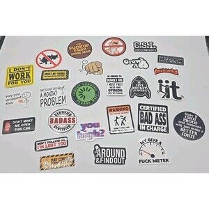 Smart A** Satire Stickers Funny Witty Humor Work Office Job Coworker Friend Gift